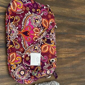 Vera Bradley Quilted shoulder bag in Plum, Pink & Orange Paisley